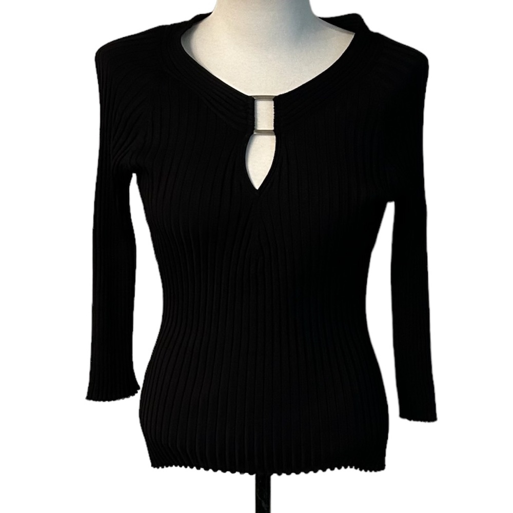Express Silk Ribbed Blouse Size Medium